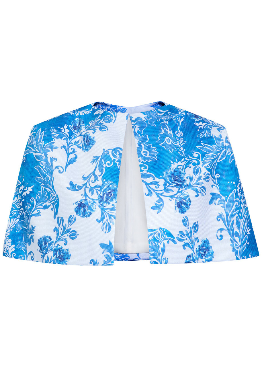 Emilia Wickstead Virginie Floral-print Taffeta Cape Multi Floral