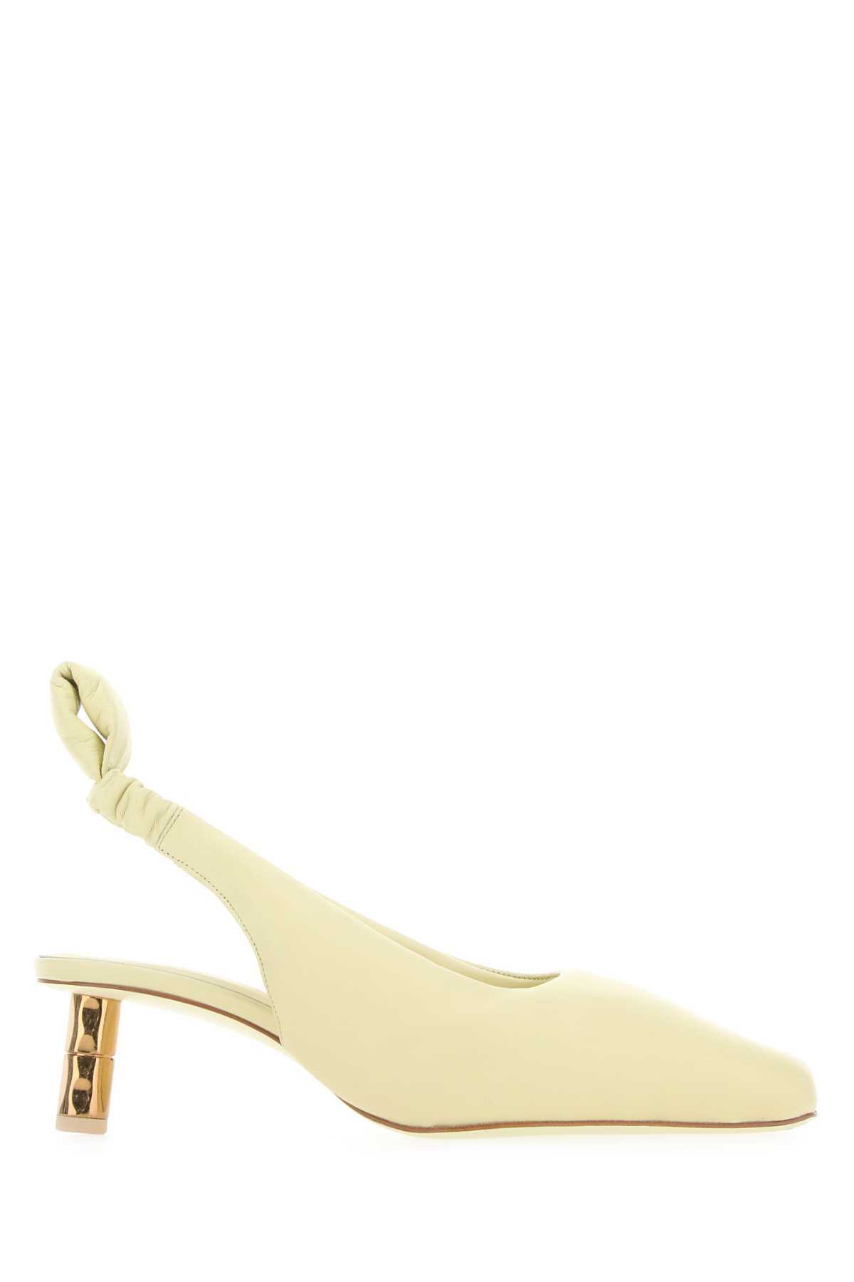 BOYY Pastel Yellow Nappa Leather Puffy Pumps