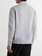Slowear - Wool and Cashmere-Blend Knitted Bomber Jacket - Gray