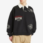 Wooyoungmi Men's Long Sleeve Patch Polo in Black