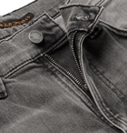 Nudie Jeans - Lean Dean Slim-Fit Washed Organic Denim Jeans - Gray