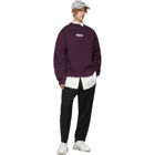 ADER error SSENSE Exclusive Purple ASCC Unbalanced Yoke Sweatshirt