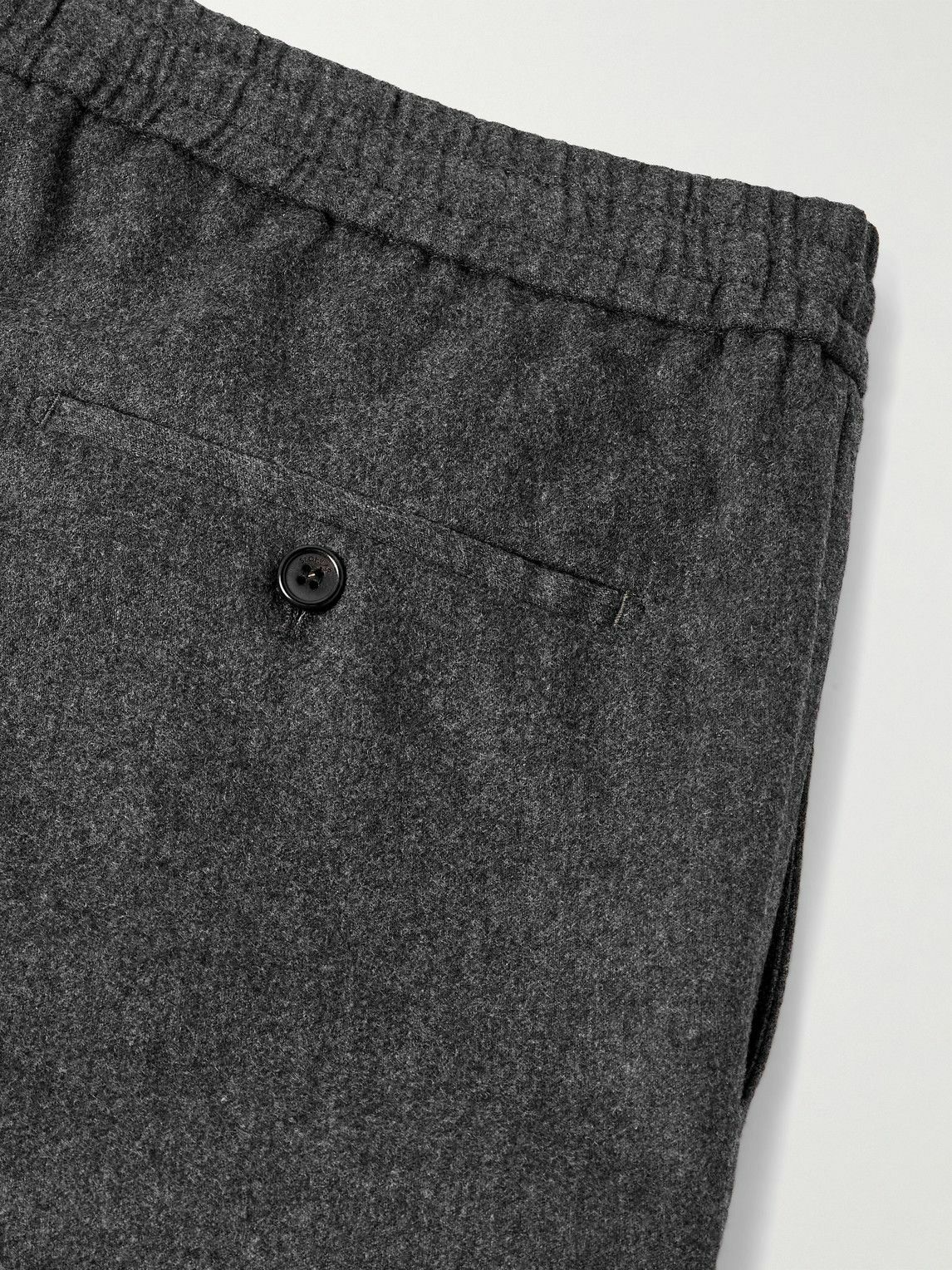 Incotex - Tapered Pleated Wool and Cashmere-Blend Trousers - Gray