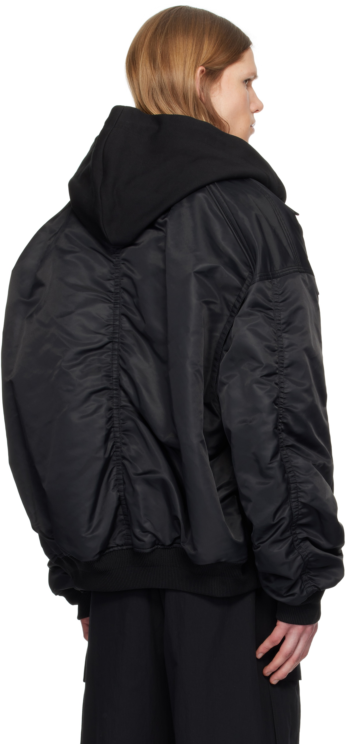Juun.J Black MA-1 Work Bomber Jacket