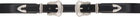 Toga Pulla Black Double Buckle Belt