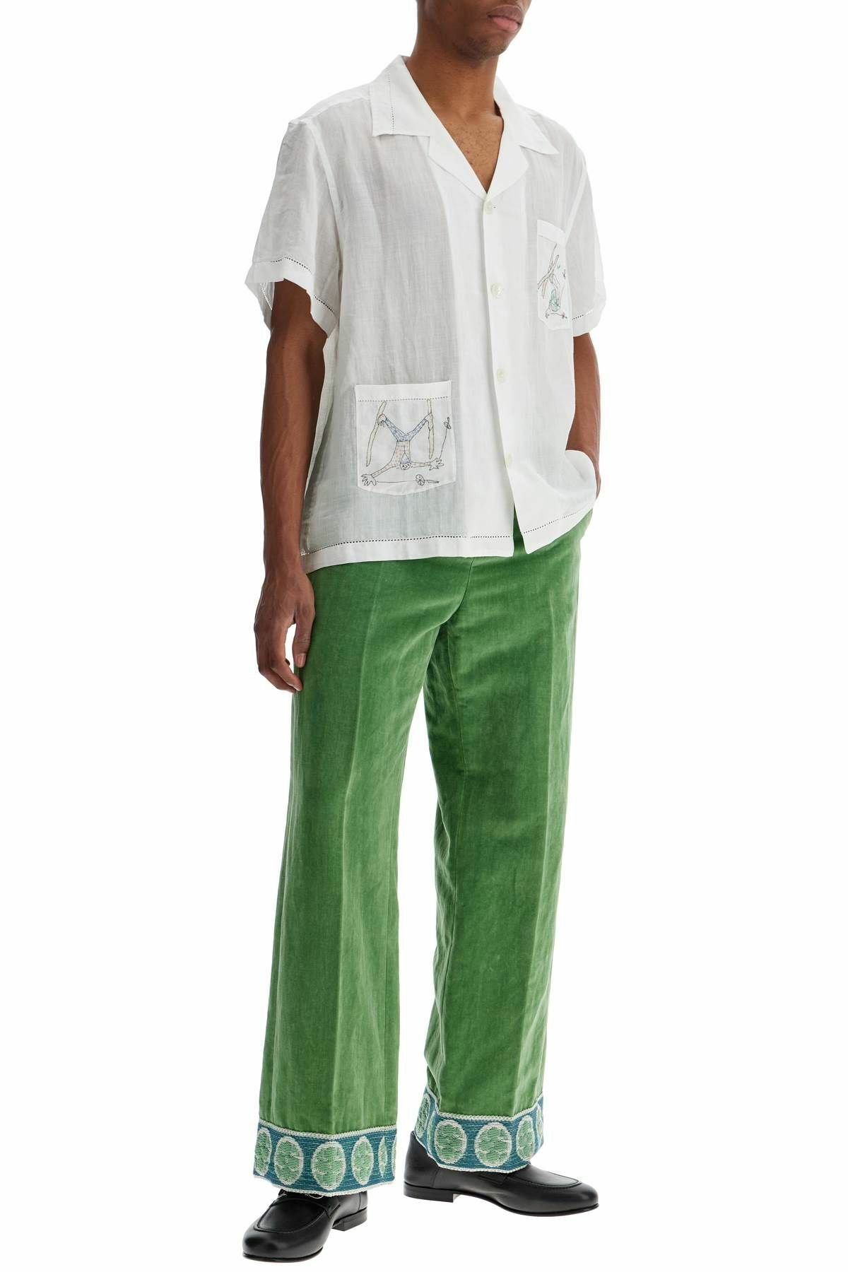 トップス BODE Embroidered linen cotton shirt Bode Embroidered Linen Shirt | italist