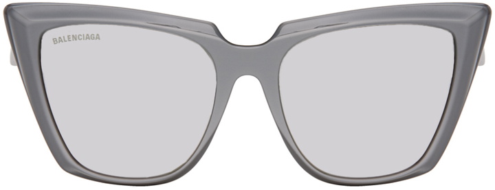 Photo: Balenciaga Silver Cat-Eye Sunglasses