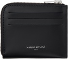 Maison Kitsuné Black Fox Head Zipped Card Holder
