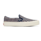 Vans Navy and Pink Taka Hayashi Edition Slip-On 66 LX Sneakers