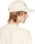 Moncler Off-White Glittered Baseball Cap