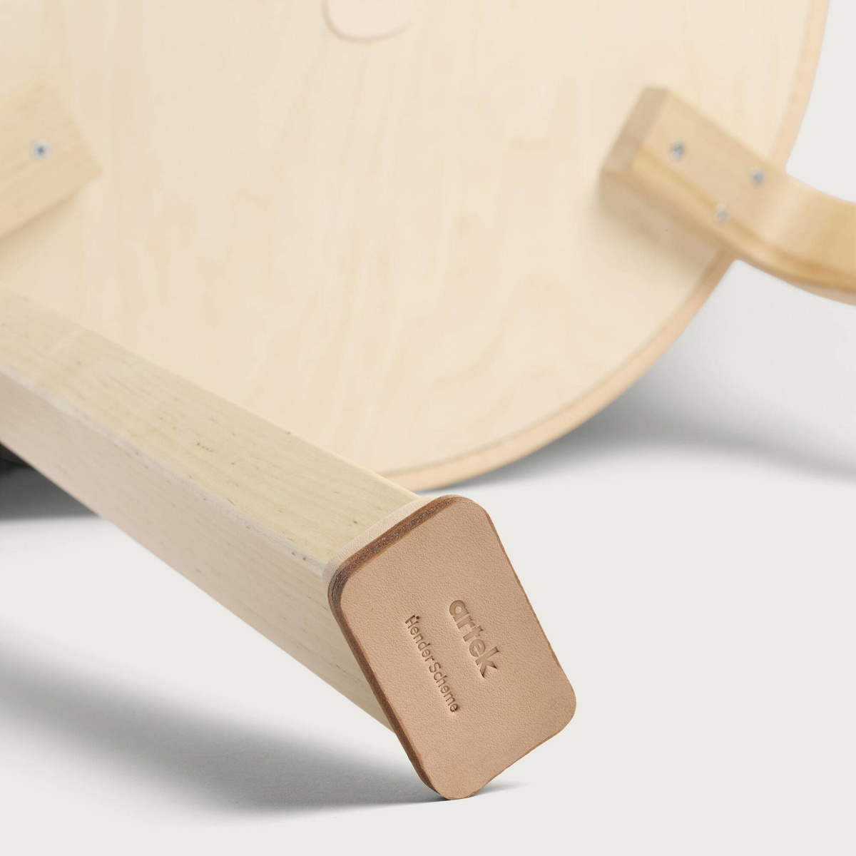 Artek x Hender Scheme Table 90C in Wild Birch/Leather