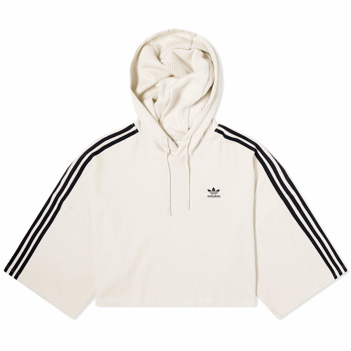 Photo: Adidas Women's 3-Stripe Cropped Hoody in Wonder White