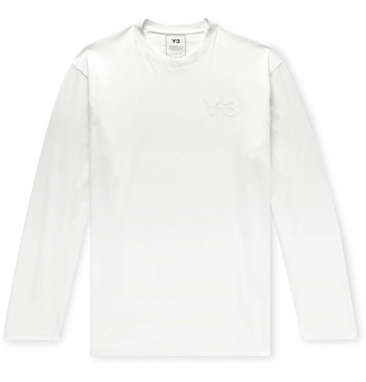 Photo: Y-3 - Logo-Print Cotton-Jersey T-Shirt - White