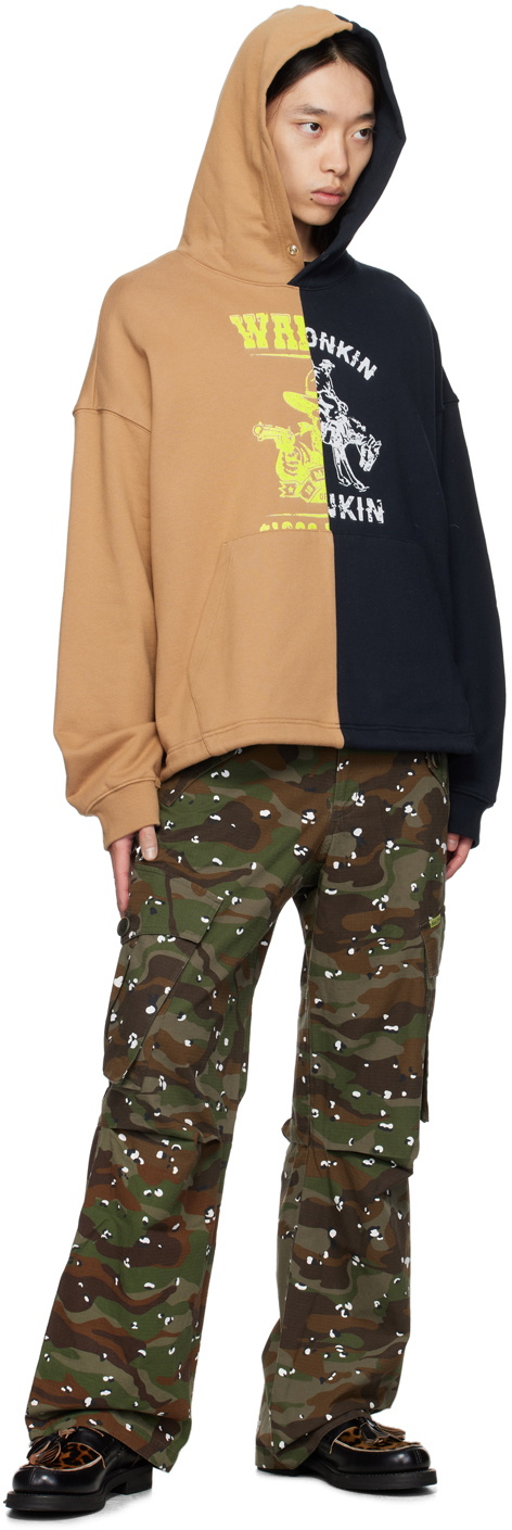 AFTER PRAY Khaki Military Camo Cargo Pants