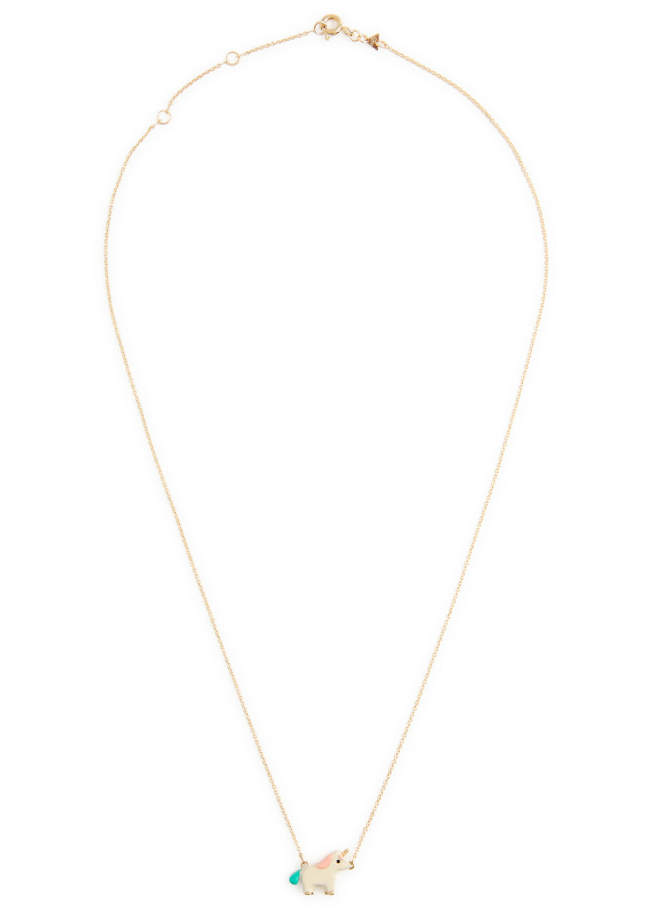 Aliita Unicornio 9kt Gold Necklace - White - One Size