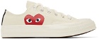 COMME des GARÇONS PLAY Off-White Converse Edition Half Heart Chuck 70 Low Sneakers