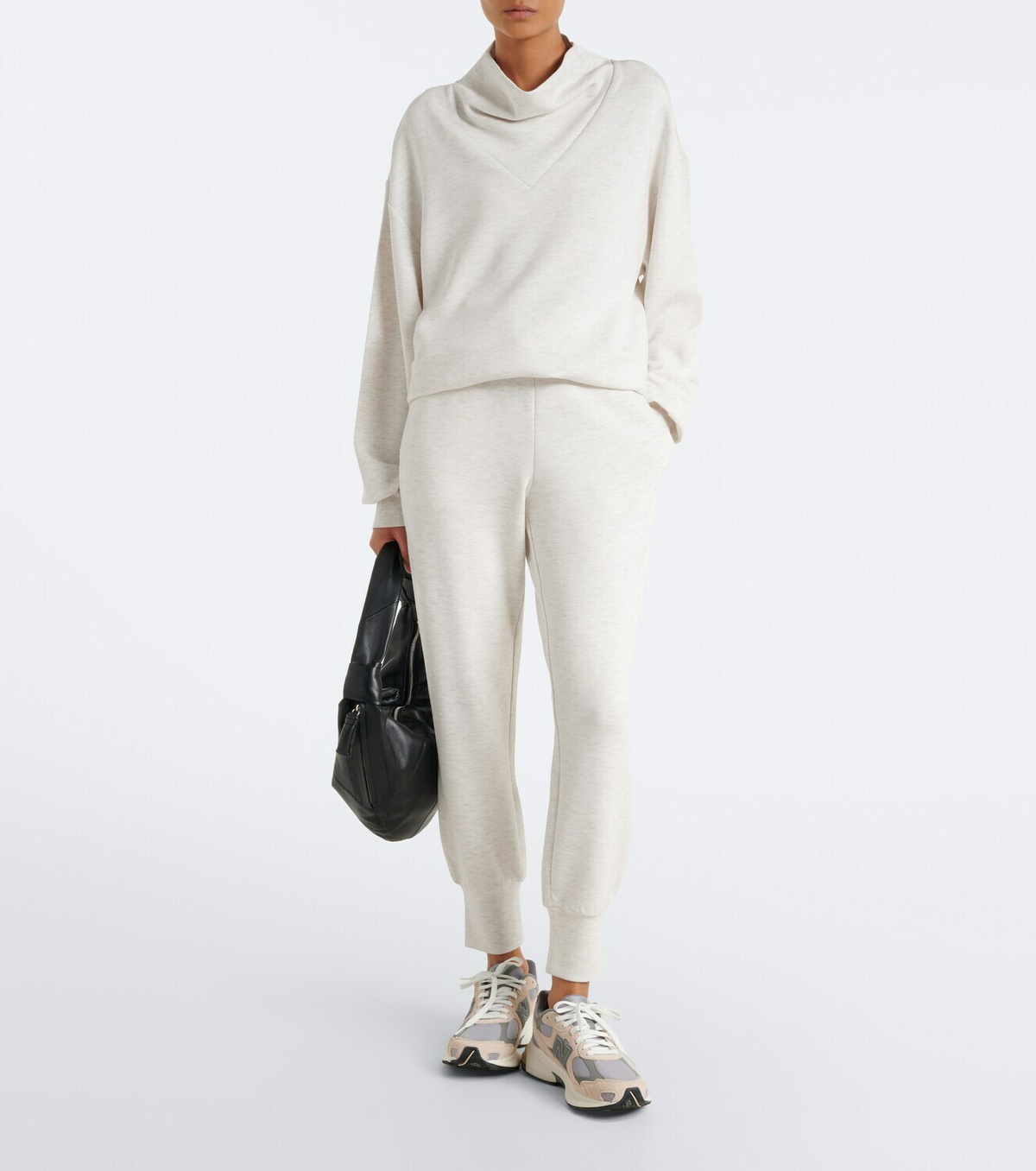Varley Betsy draped jersey sweatshirt