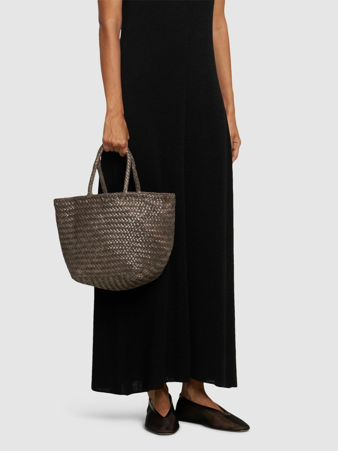 DRAGON DIFFUSION Grace Small Woven Leather Basket Bag Dragon