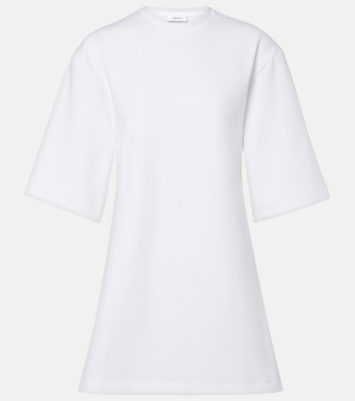 Wardrobe.NYC Open-back cotton-blend jersey minidress