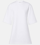 Wardrobe.NYC Open-back cotton-blend jersey minidress
