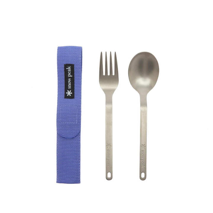 Photo: Snow Peak Titanium Fork & Spoon Set in Silver 