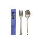 Snow Peak Titanium Fork & Spoon Set in Silver 
