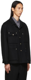 Comme des Garçons Homme Black Wool Double Face Jacket