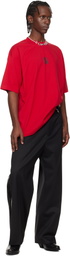 VETEMENTS Red Biker Cross Logo T-shirt