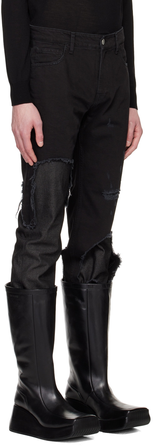 Raf Simons Black Layered Jeans