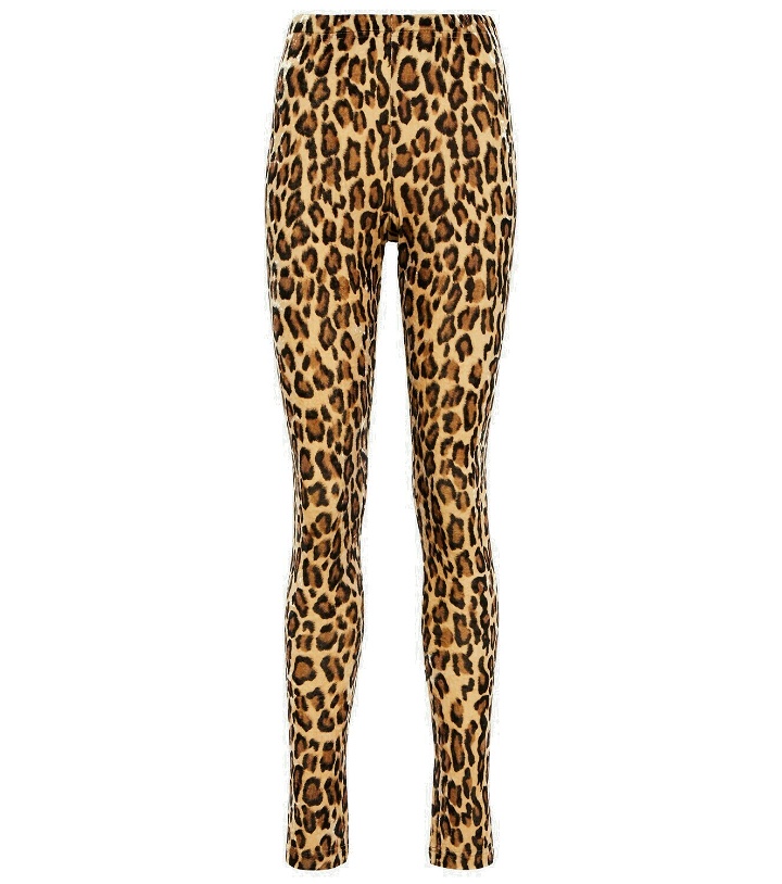 Photo: Junya Watanabe - Leopard-print velvet leggings