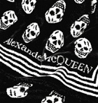 ALEXANDER MCQUEEN - Skull Cotton-Terry Jacquard Beach Towel - Black