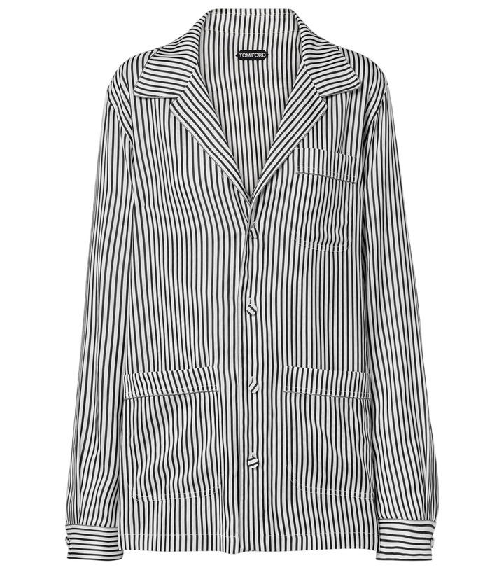 Photo: Tom Ford Striped oversized silk shirt