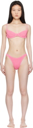 Bond-Eye Pink Gracie Balconette & Scene Brief Bikini