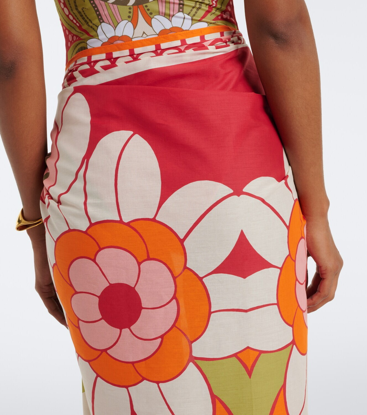 La DoubleJ Printed cotton beach cover-up