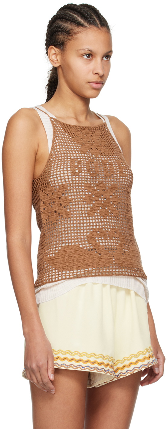 Bode Brown Mansfield Tank Top