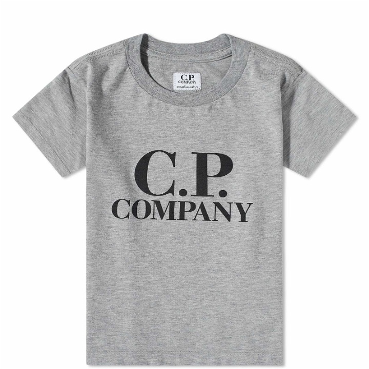 Photo: C.P. Company Undersixteen Women's Logo Tee in Grey Melange