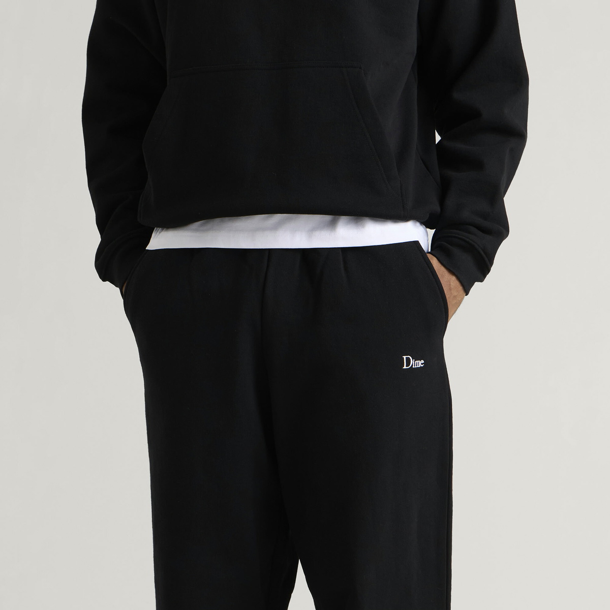 Dime Men's Classic Small Logo Sweatpants in Black