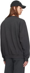 Sporty & Rich Black Varsity Crest Sweatshirt