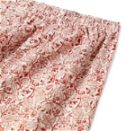 Sunspel - Printed Cotton Boxer Shorts - Red