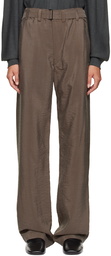 LEMAIRE Brown Belted Chino Trousers