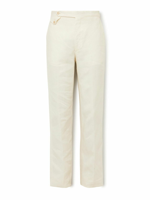 Photo: J. Mueser - Waverly Slim-Fit Straight-Leg Linen Suit Trousers - Neutrals