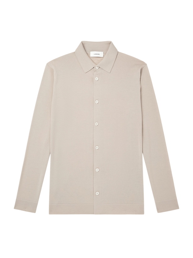 Photo: Lardini - Virgin Wool Polo Shirt - Neutrals