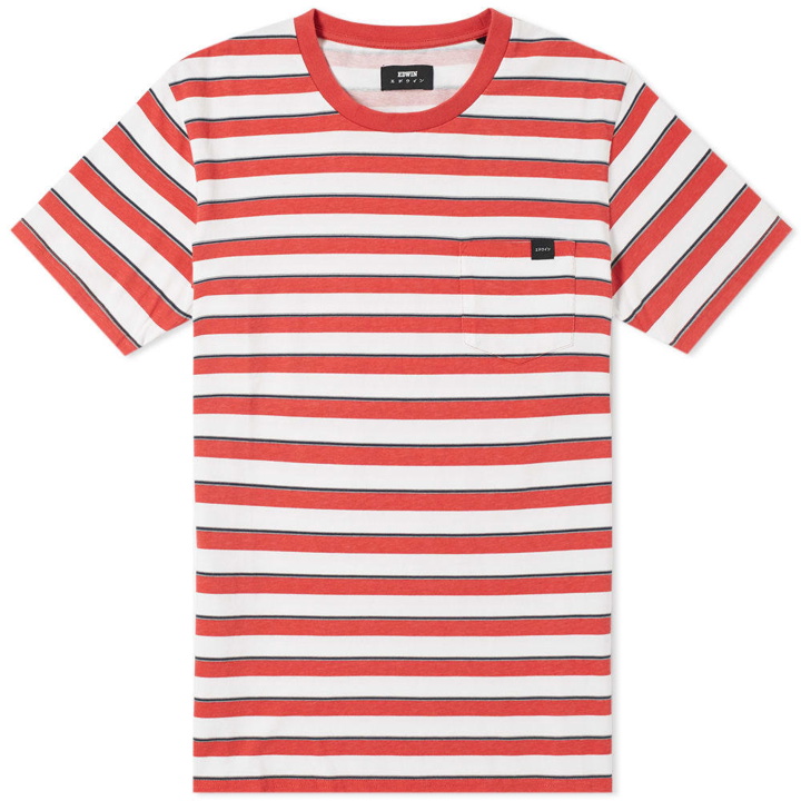 Photo: Edwin Stripe Pocket Tee Red