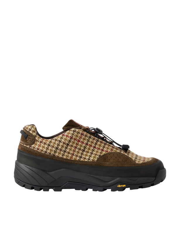 Photo: Diemme - Rayon Vert Grappa Hiker Suede-Trimmed Houndstooth Tweed Sneakers - Multi