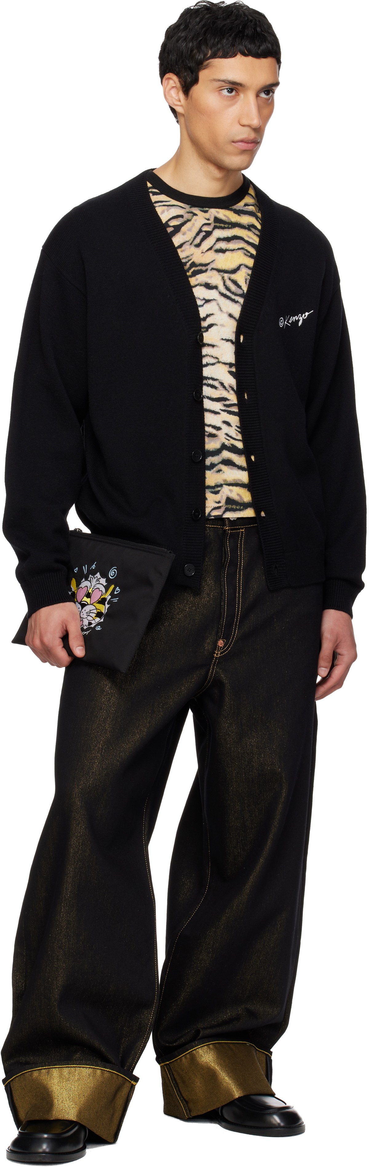 Kenzo Black Kenzo Paris 'KENZO Wild Tiger' Cardigan