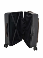 Ferragamo Brown Gancini Embossed Leather Suitcase