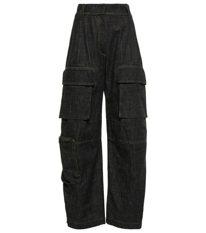 Photo: Brunello Cucinelli - High-rise denim cargo pants