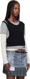Andersson Bell Gray & Black Tres Over Layered Sweater