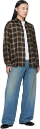 ssstein Brown Check Oversized LS Shirt
