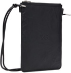 Y-3 Black Leather Crossbody Pouch